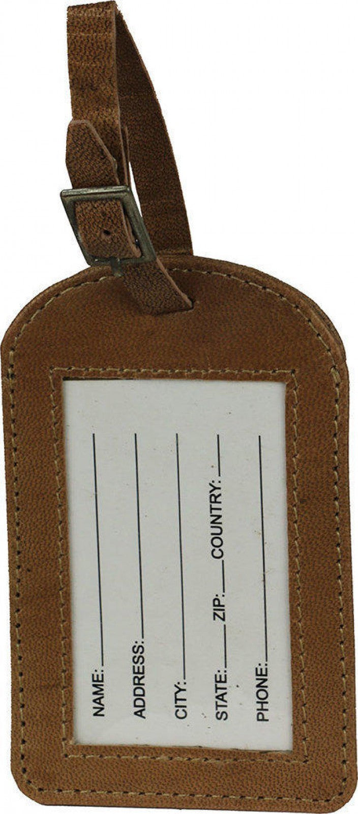 Not all who wander leather luggage tag