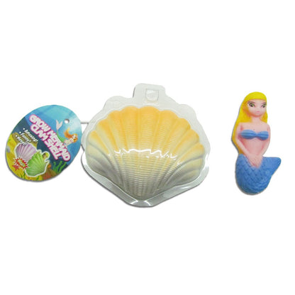 Grow a mermaid from a clam shell novelty toy