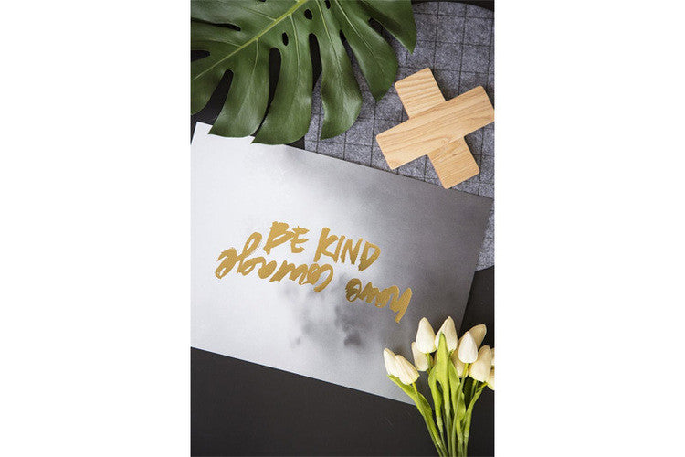 Be kind gold foil & watercolour print - Six Things - 3