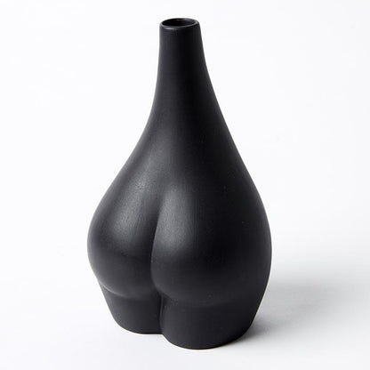 Handmade HER cheeky black bottom bud vase