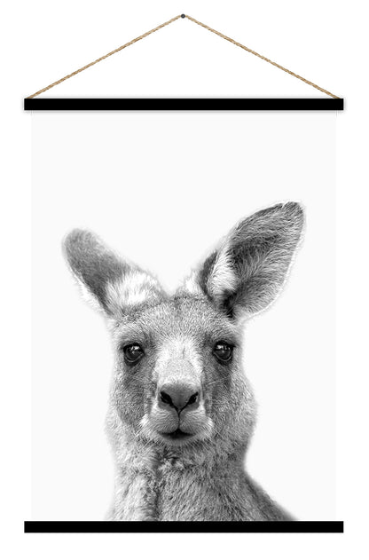 Aussie Kangaroo hanging scroll poster print
