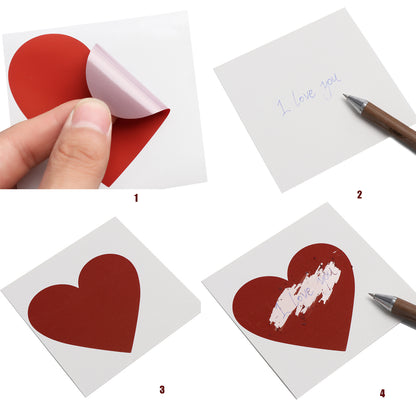 DIY heart scratchie / scratch off stickers