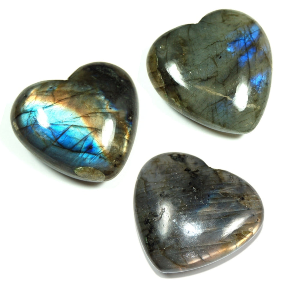 Labradorite crystal polished puffy heart