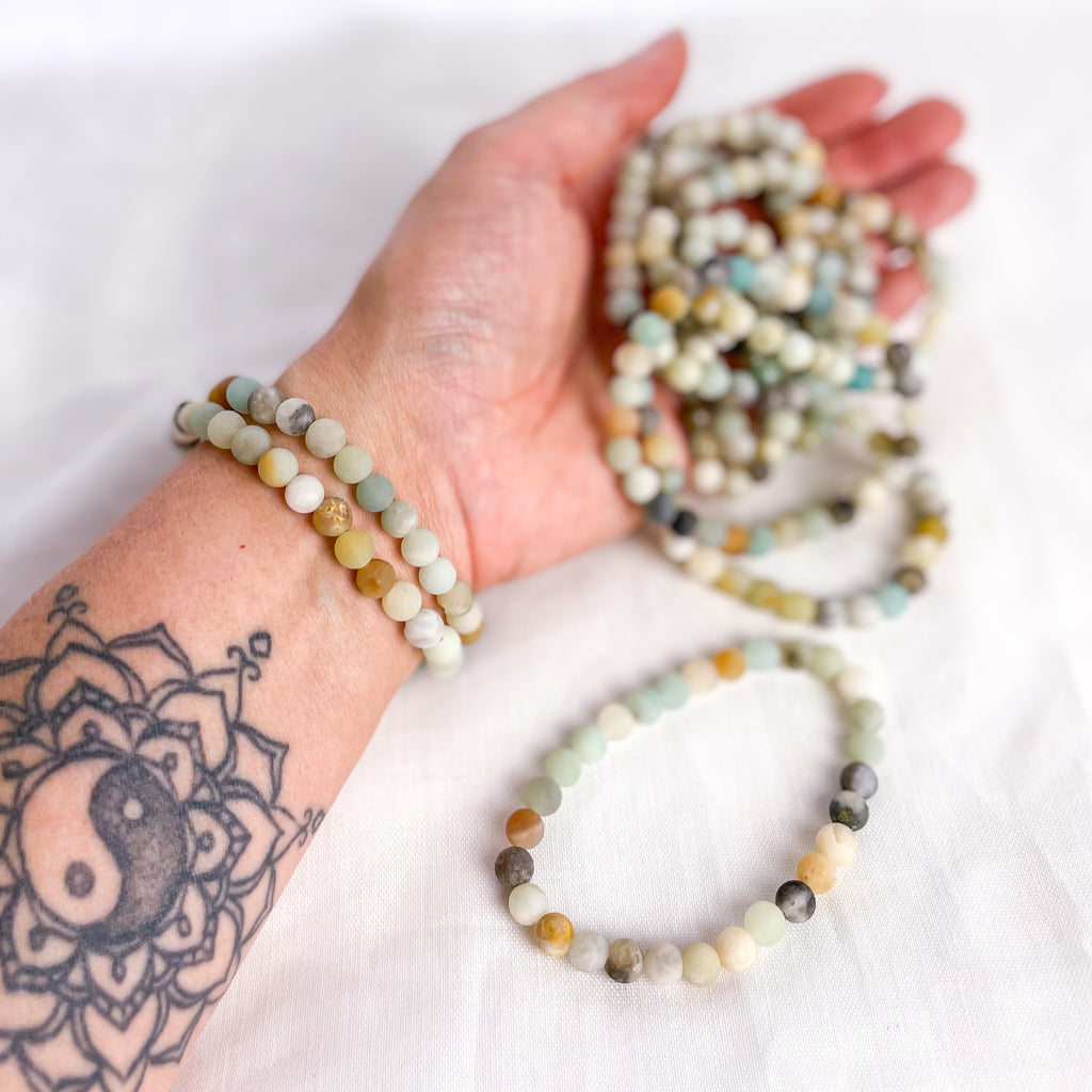 Amazonite crystal bead / crystal bracelet