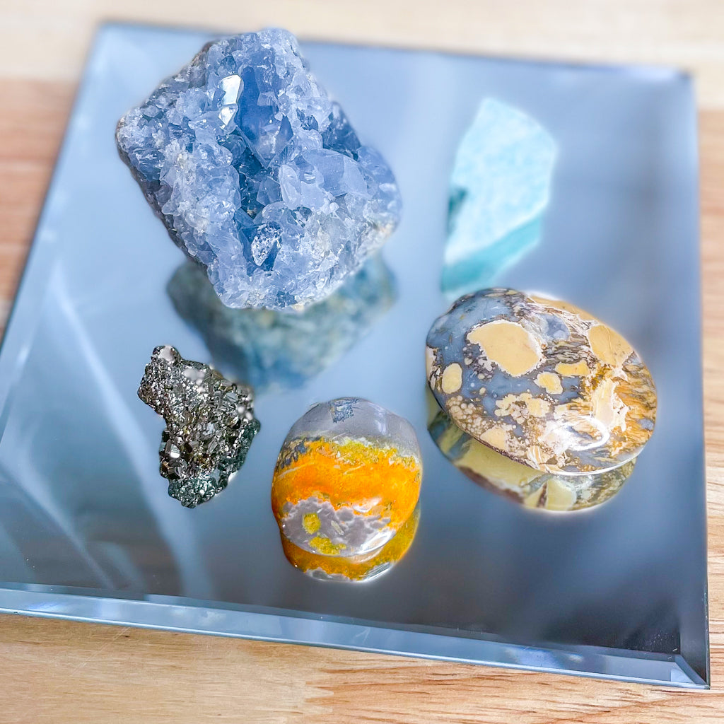 RARE Crystal box - healing & protection luxury crystal pack - 5 crystal set