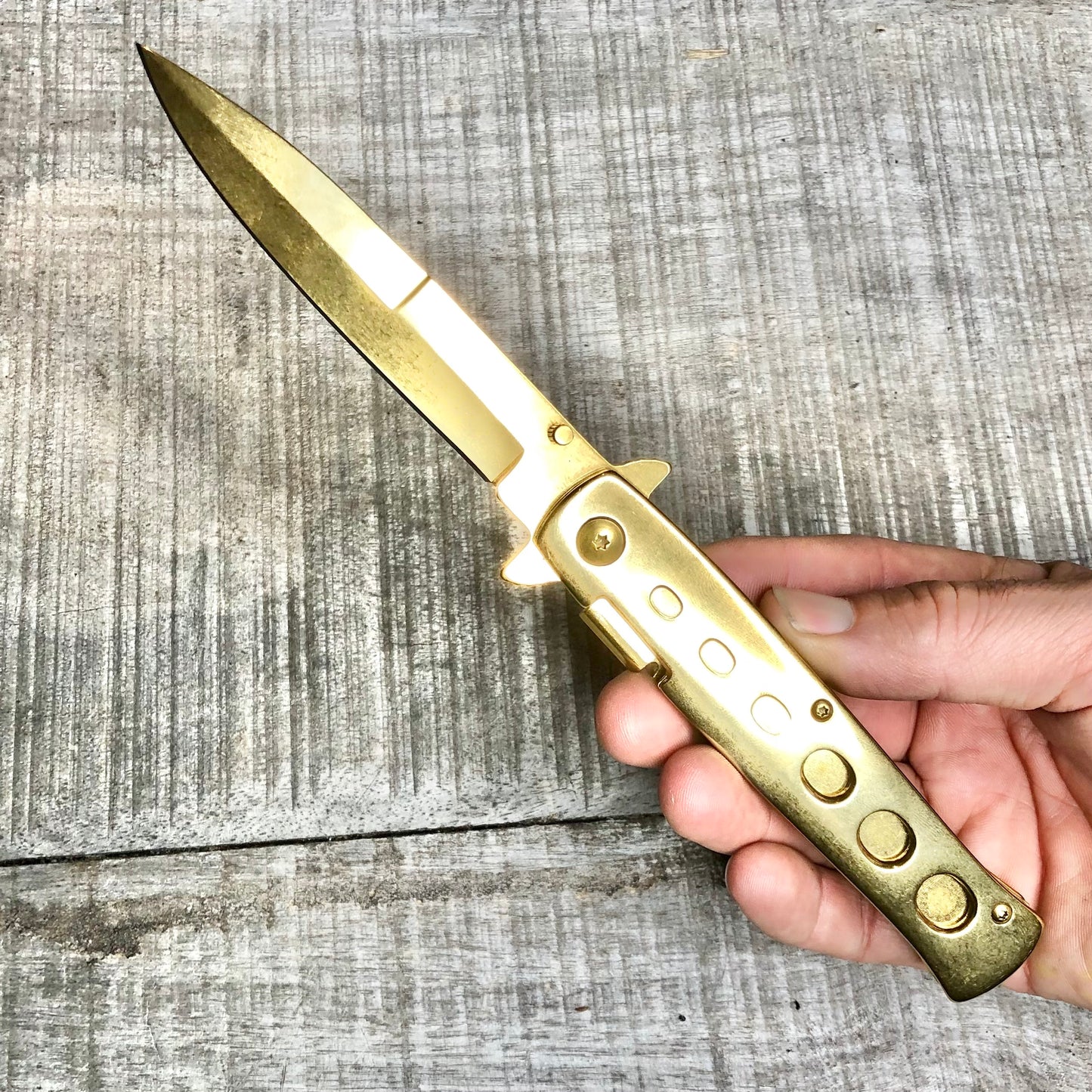 The GODFATHER Gold folding pocket knife