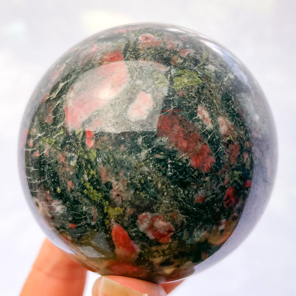 Rainforest jasper crystal sphere 6cm