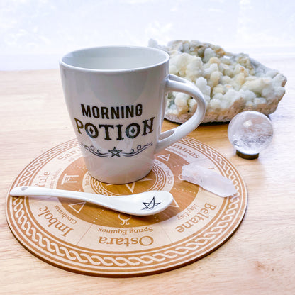 Morning potion witches mug and spoon set