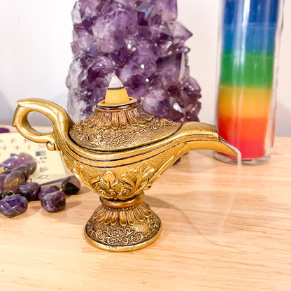Magic Aladdin genie lamp incense holder pot – Six Things Shop Australia