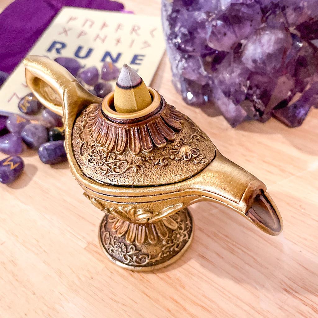 Vintage Brass Genie Lamp Incense Burner Aladdin Lamp Incense Burner Ornate  Incense Burner -  Canada