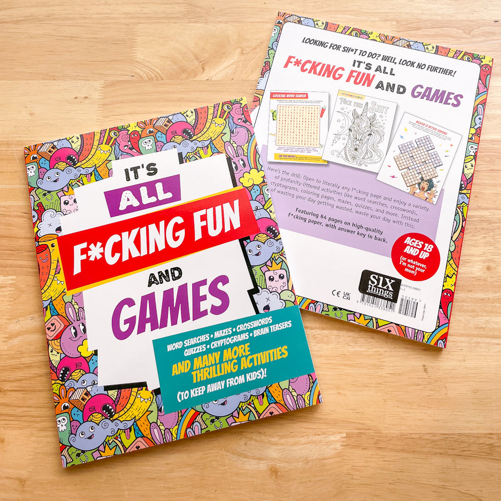 F*cking fun colouring puzzle game book