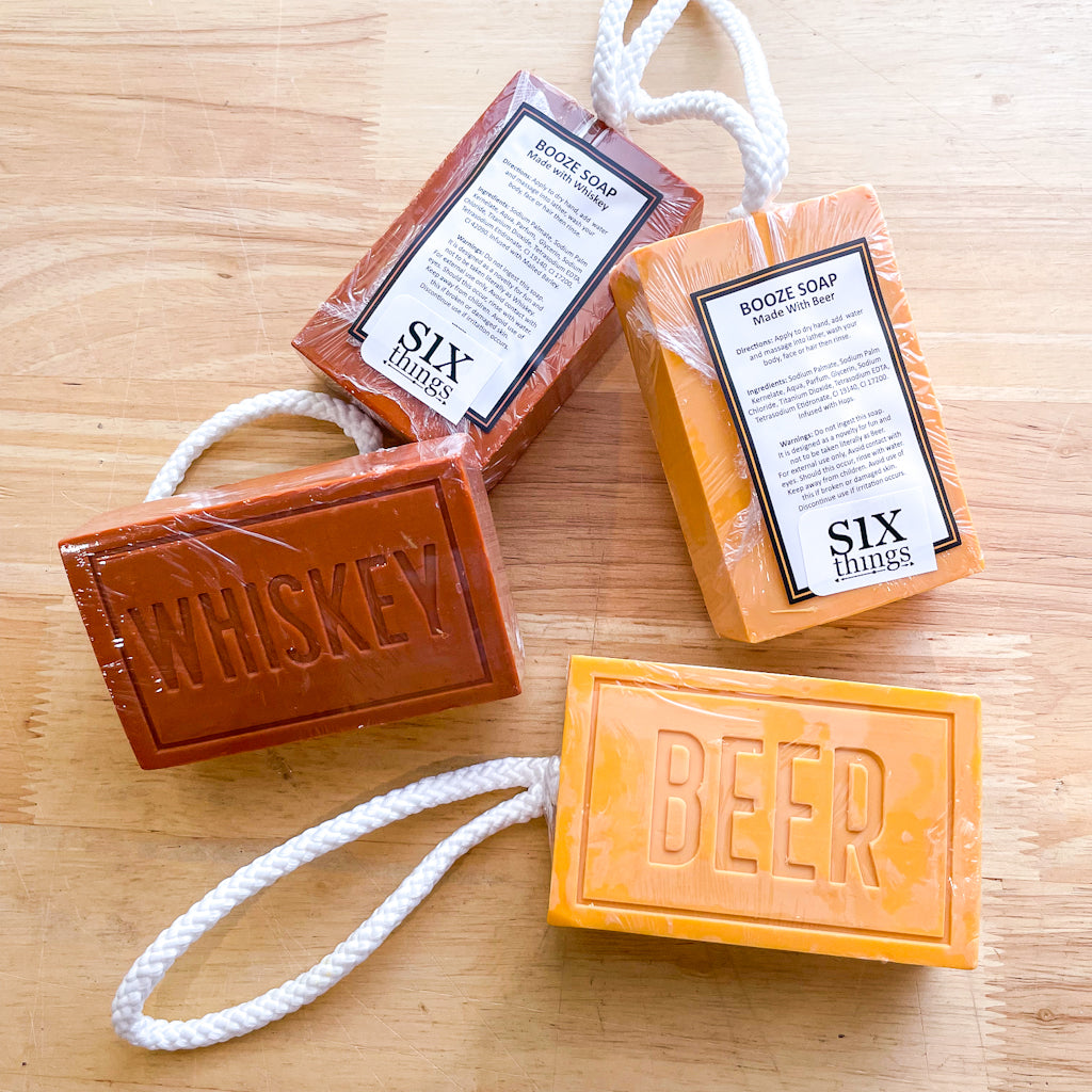 Dude soap - Beer / Whiskey Soap on a rope