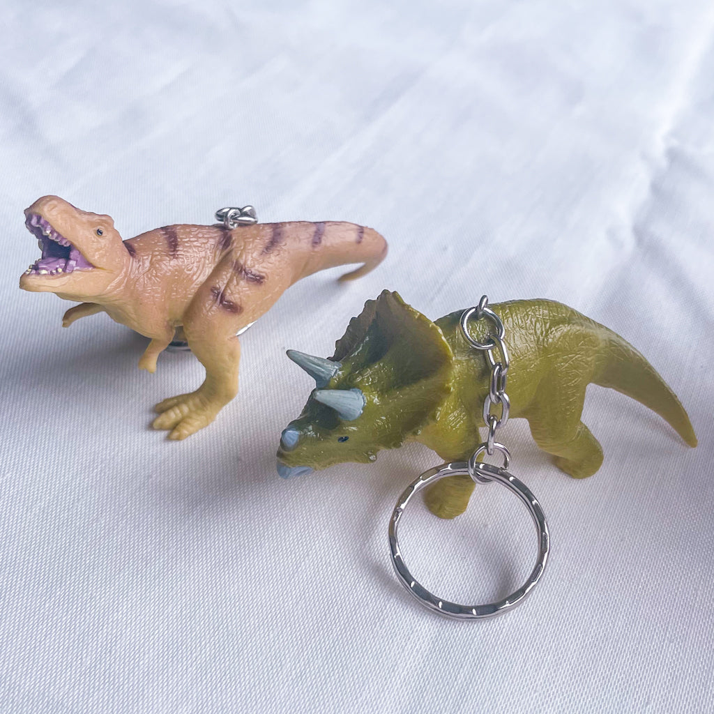 Jurassic park Dinosaur keychain / key ring bag tag