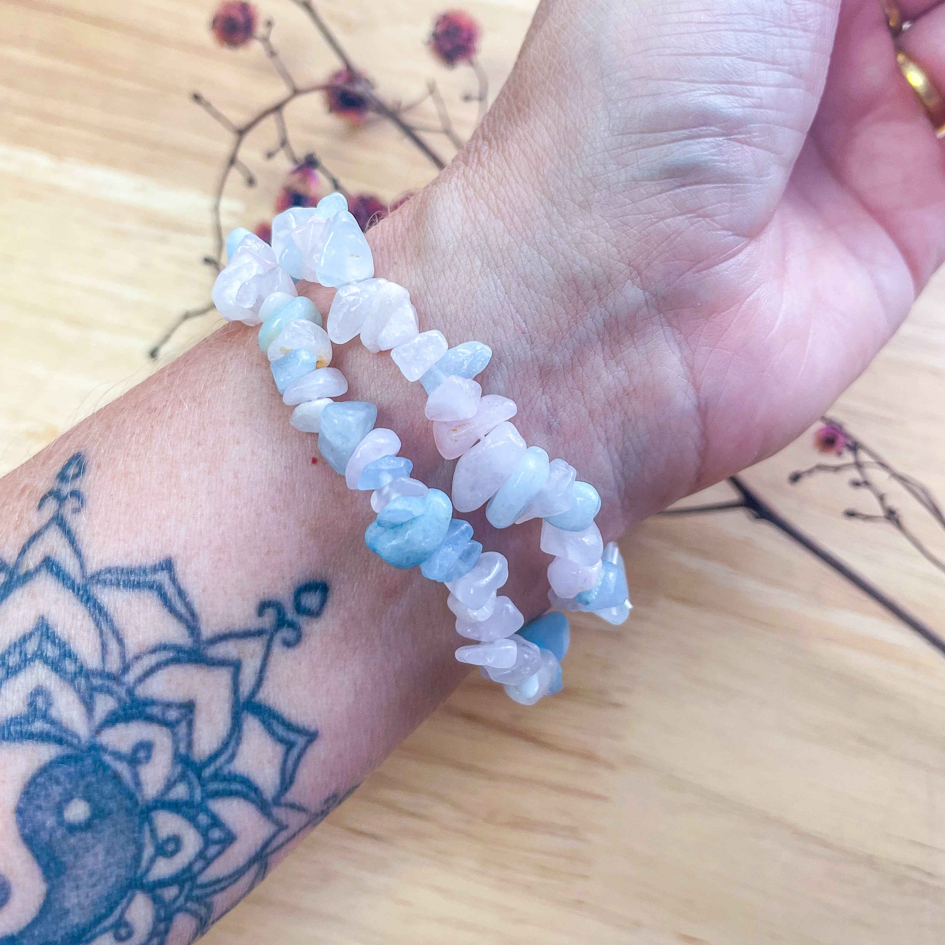 Aquamarine clearance chip bracelet