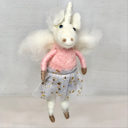 Magic unicorn fairy ballerina hanging ornament toy