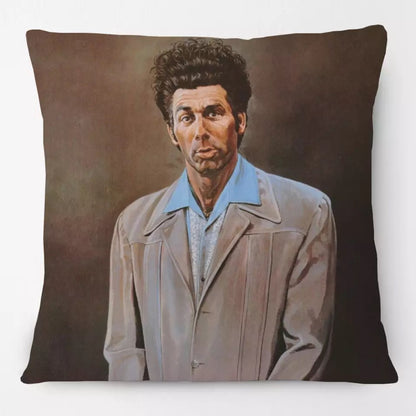 Seinfeld's Cosmo Kramer portrait cushion cover