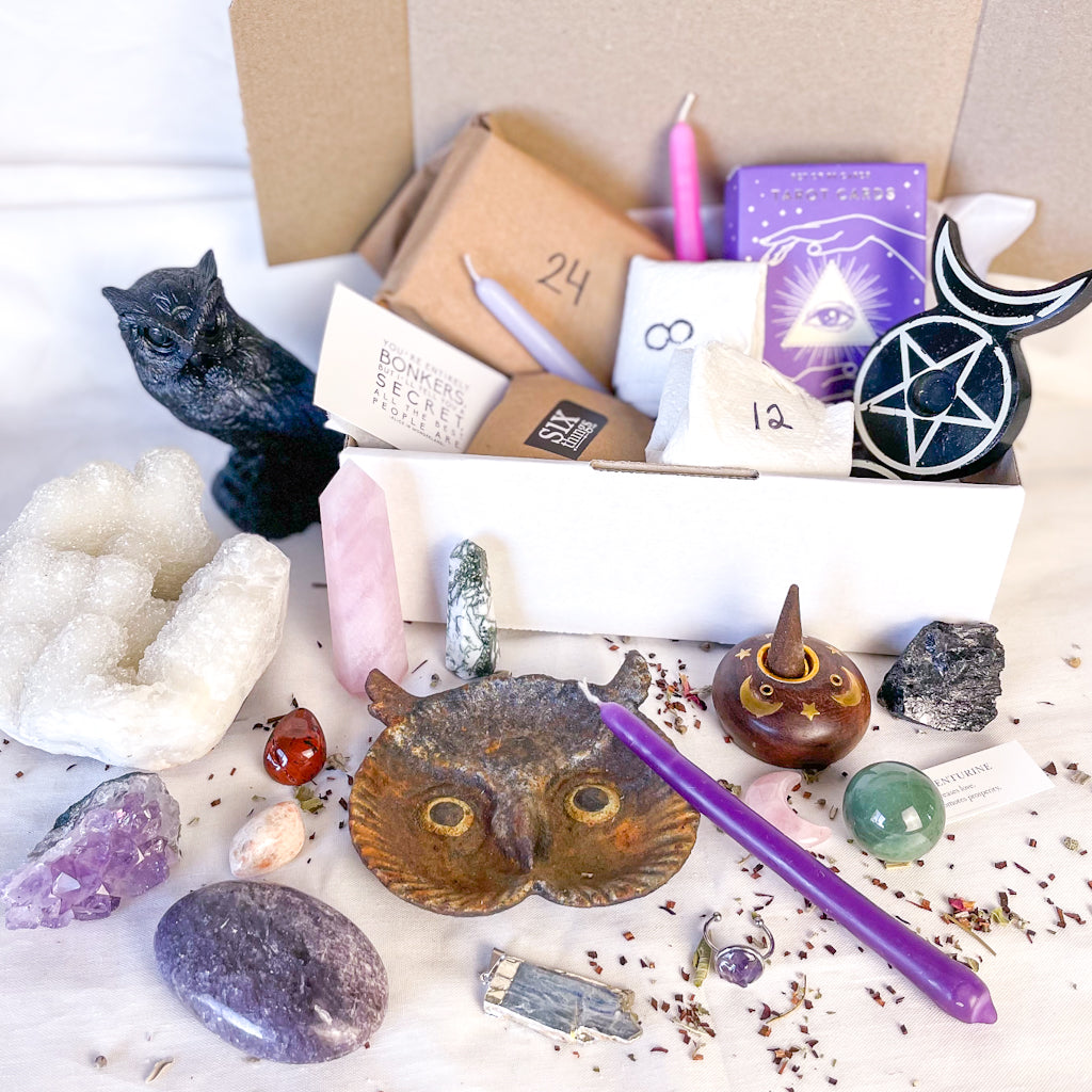 Witchy Crystal Christmas countdown / xmas advent calendar gift box -witches  wiccan occult magic advent box