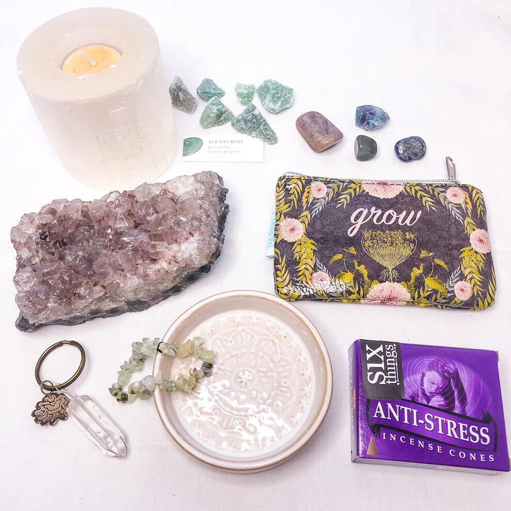 Crystals & good vibes subscription mystery gift box - monthly advent box