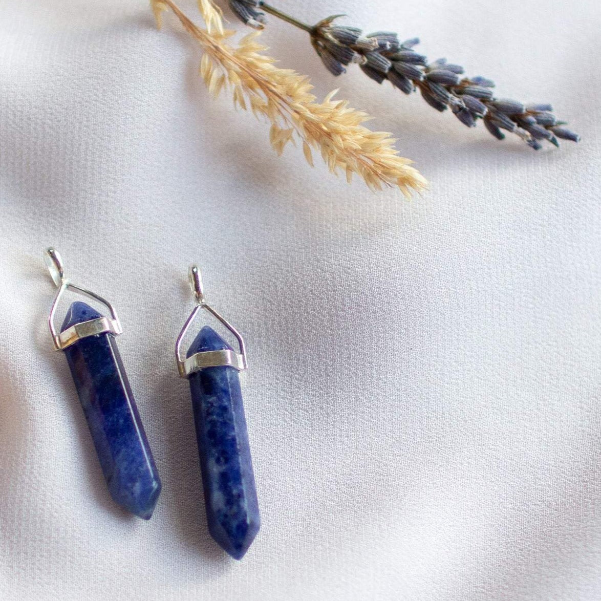 Sodalite Crystal double terminated pendant / necklace