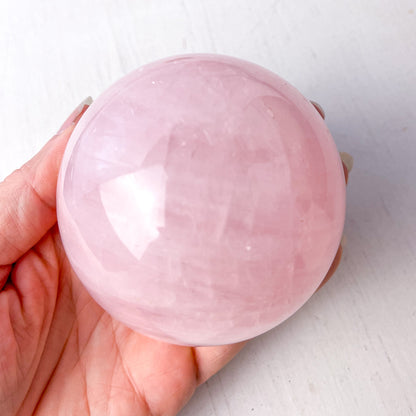 Rose Quartz crystal sphere ball