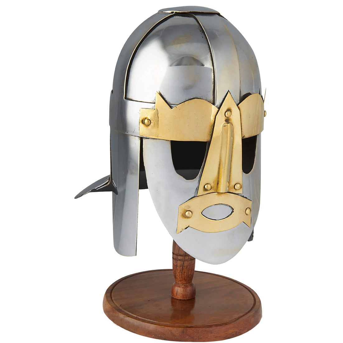Viking Sutton Hoo Helmet with Wooden Stand