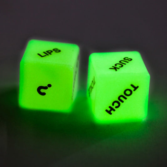 Glow in the dark naughty love dice