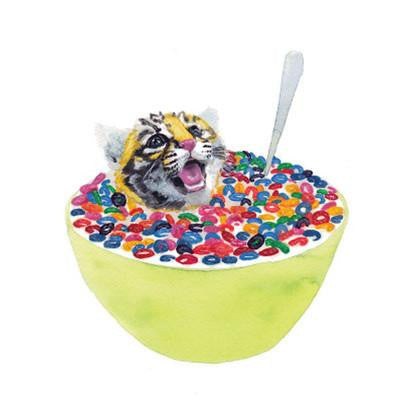 Cereal killer fruit loops kitty poster print