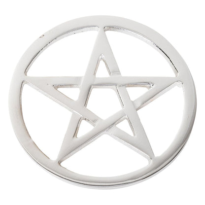 Silver witches pentagram plate