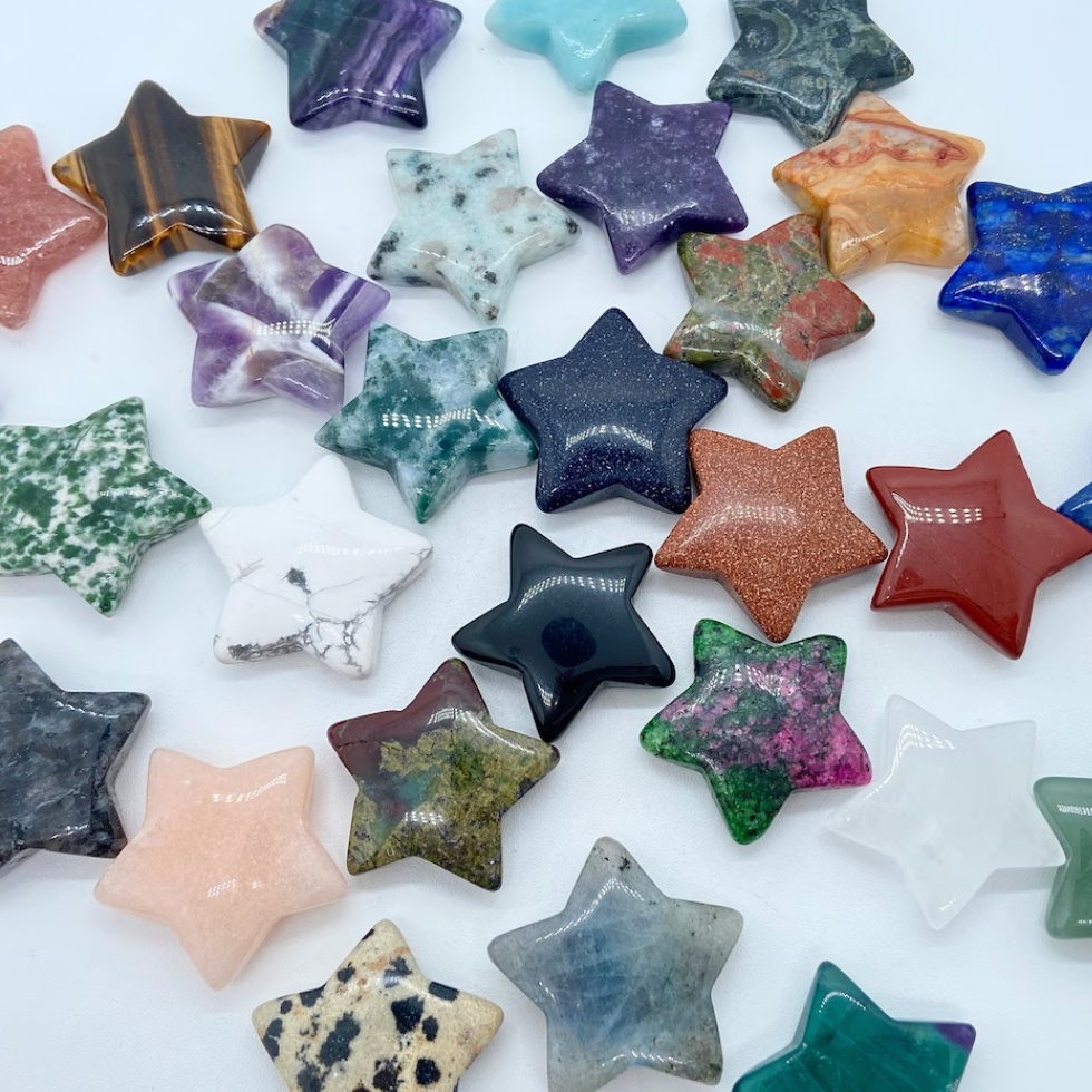 Mini crystal star polished stone carving – Six Things Shop Australia
