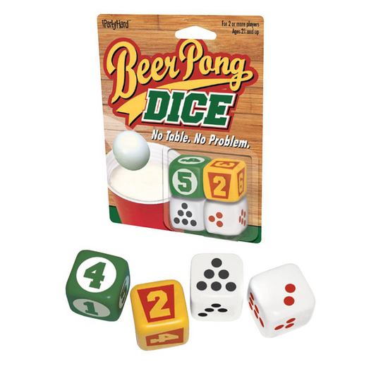 Drinking dice game - beer pong
