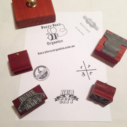 Custom made vintage style wooden stamp - Six Things - 3