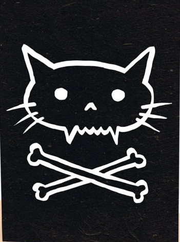 Pirate kitty cat poster print