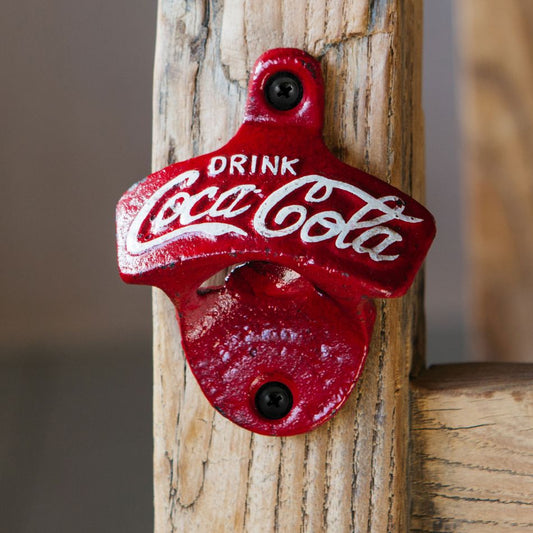 Drink Coke vintage cast iron bottle opener wall hook
