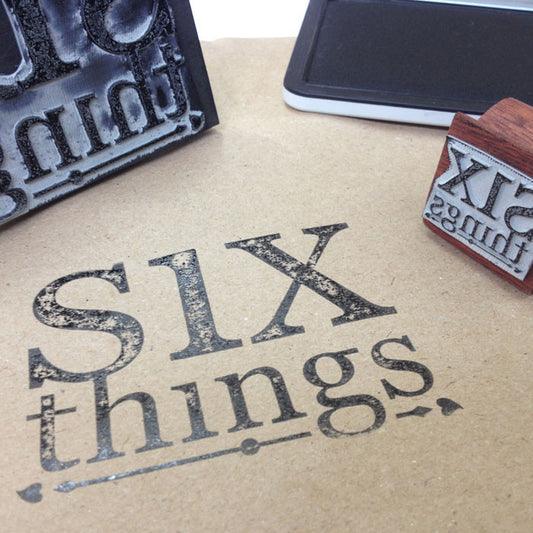 Black ink stamp pad - Six Things - 1