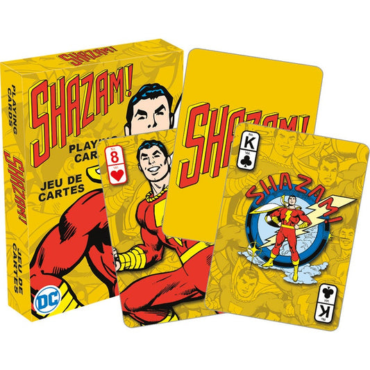 Captain Marvel DC comics Shazam superhero playing cards game