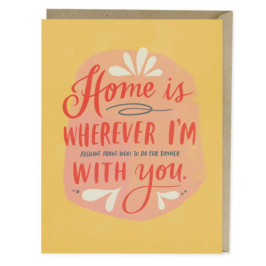 Home dinner with you greeting card