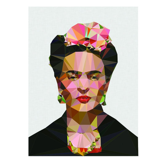 Frida Kahlo geometric portrait print - Six Things