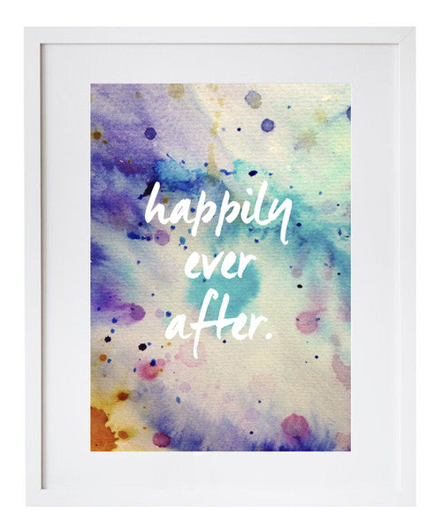 Happily ever after watercolour print - Six Things - 2
