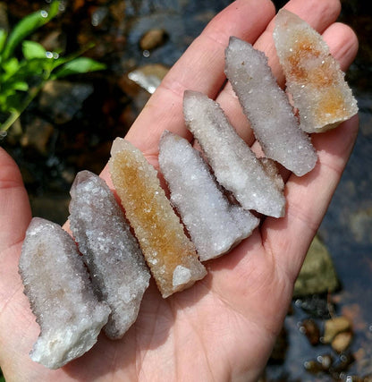 Spirit fairy quartz witches finger druzy cluster crystal