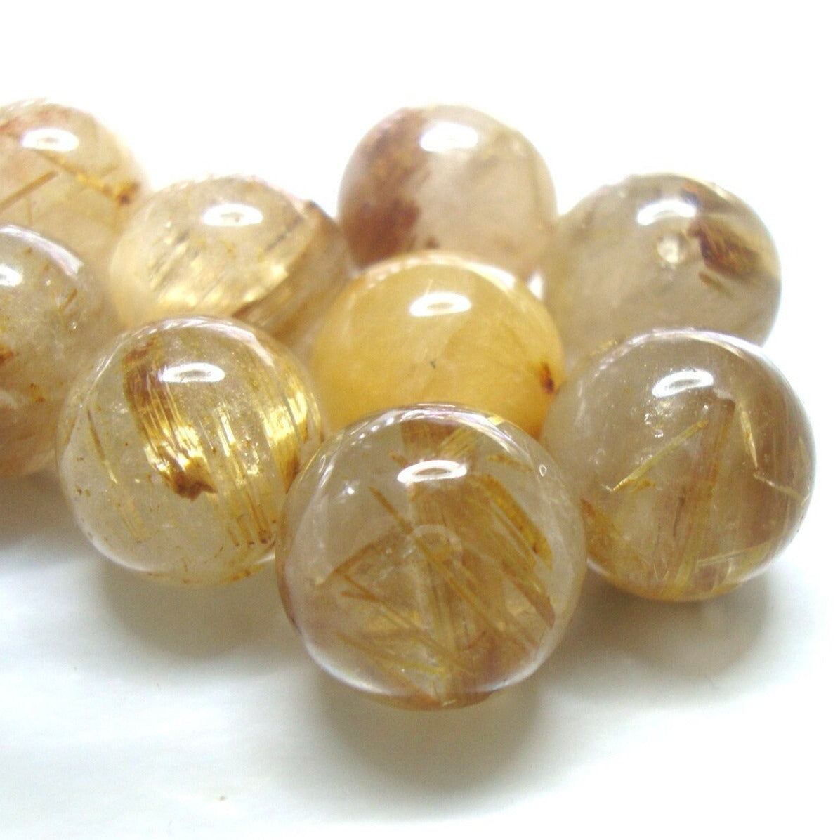 Golden rutile crystal mini sphere