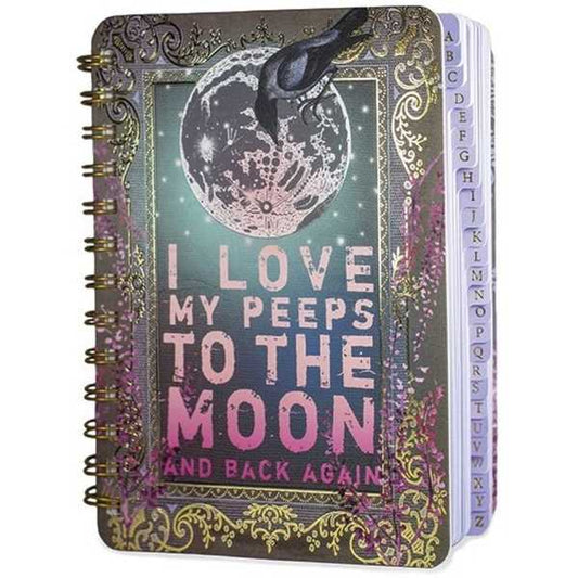 To the moon and back address book journal