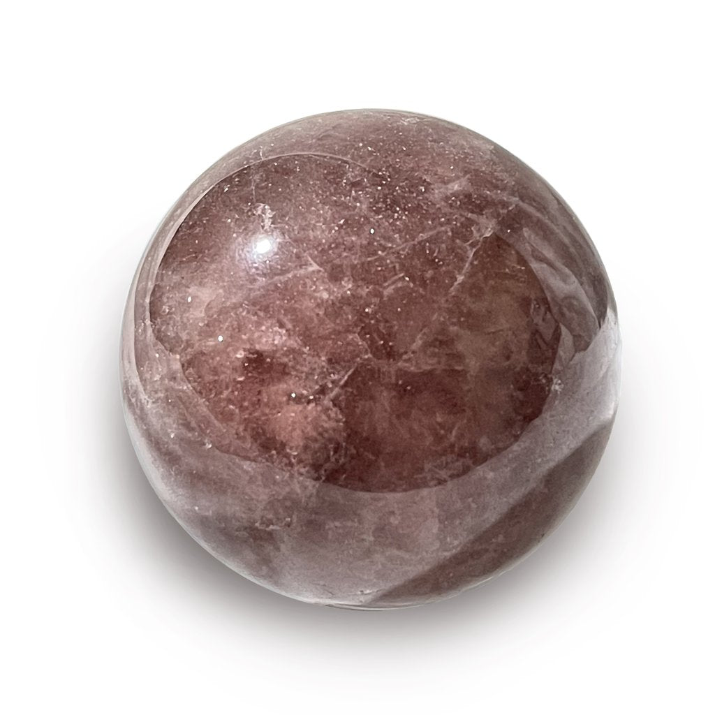 Strawberry quartz crystal sphere
