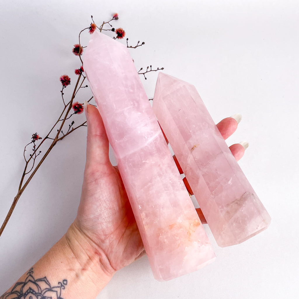 Crystal tower, rose quartz tower, ,Natural crystal, good Rose quartz point, crystal tower large, Big crystal, Huge quartz tower,TA1130