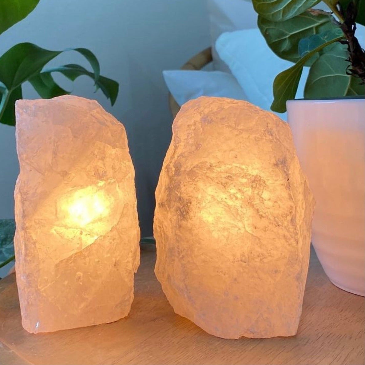Rose quartz crystal lamp light 1-2kg