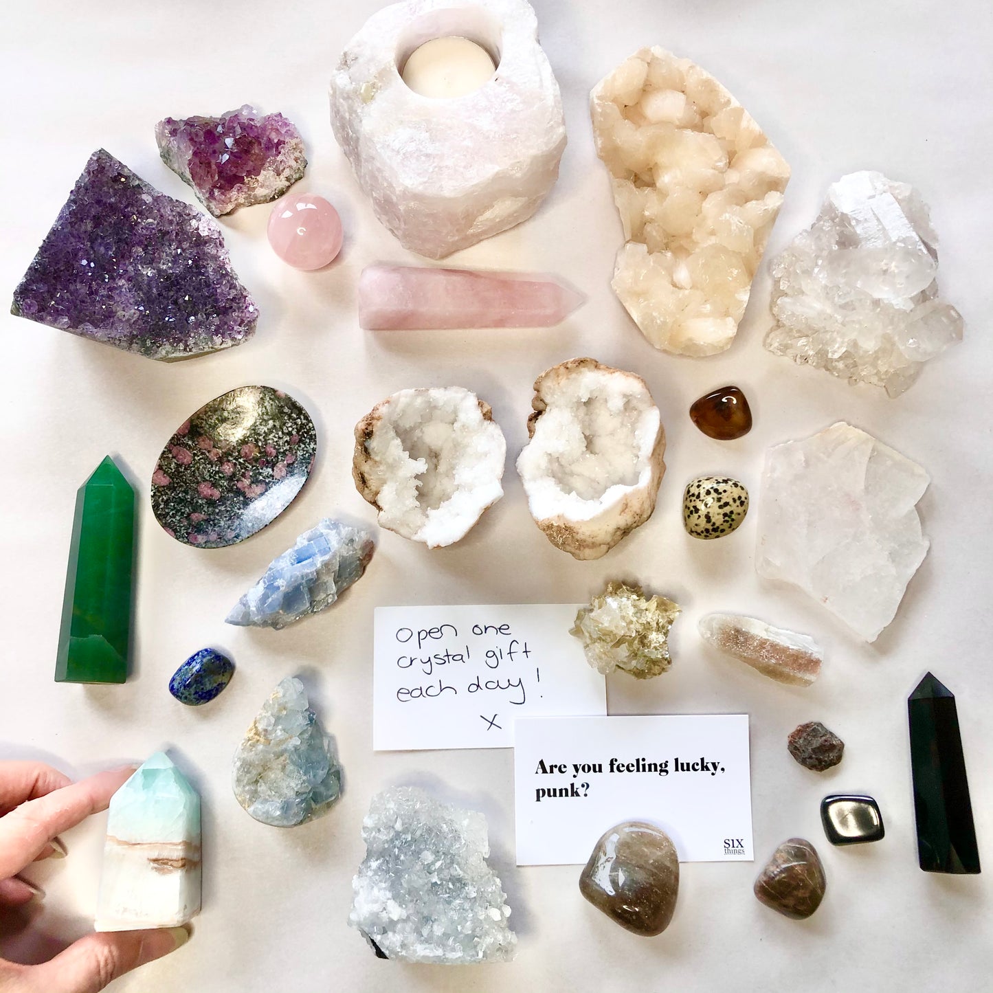 CRYSTALS mystery box / a crystal a day gift box (clusters, polished and rough)