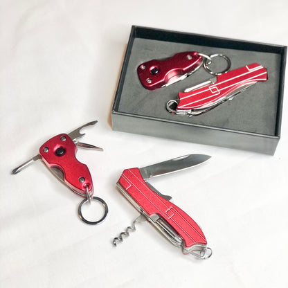 Mad hatter's multitool knife and keychain