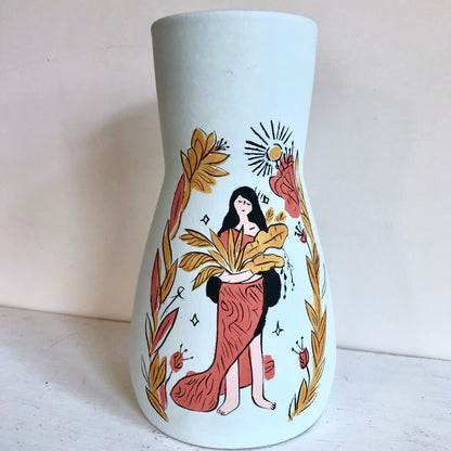 Hand made earthware boho harmony vase - limited edition
