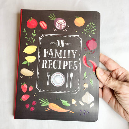 Hard cover family recipes journal