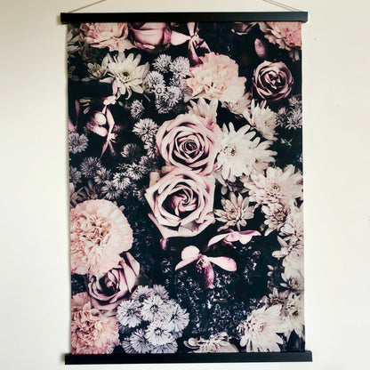 Floral hanging scroll poster print