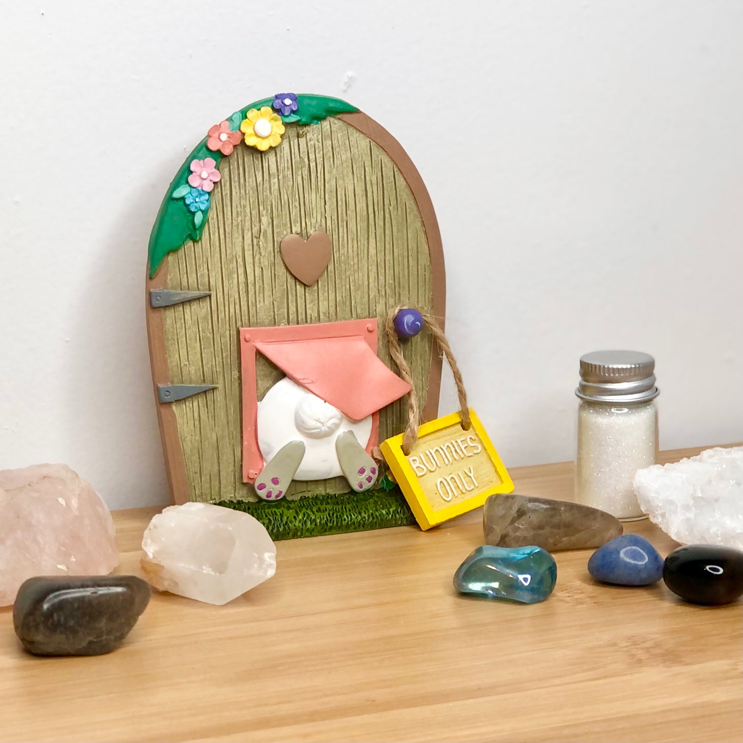Easter Bunny / Fairy door crystals / tumble stones + roughs treasures kit